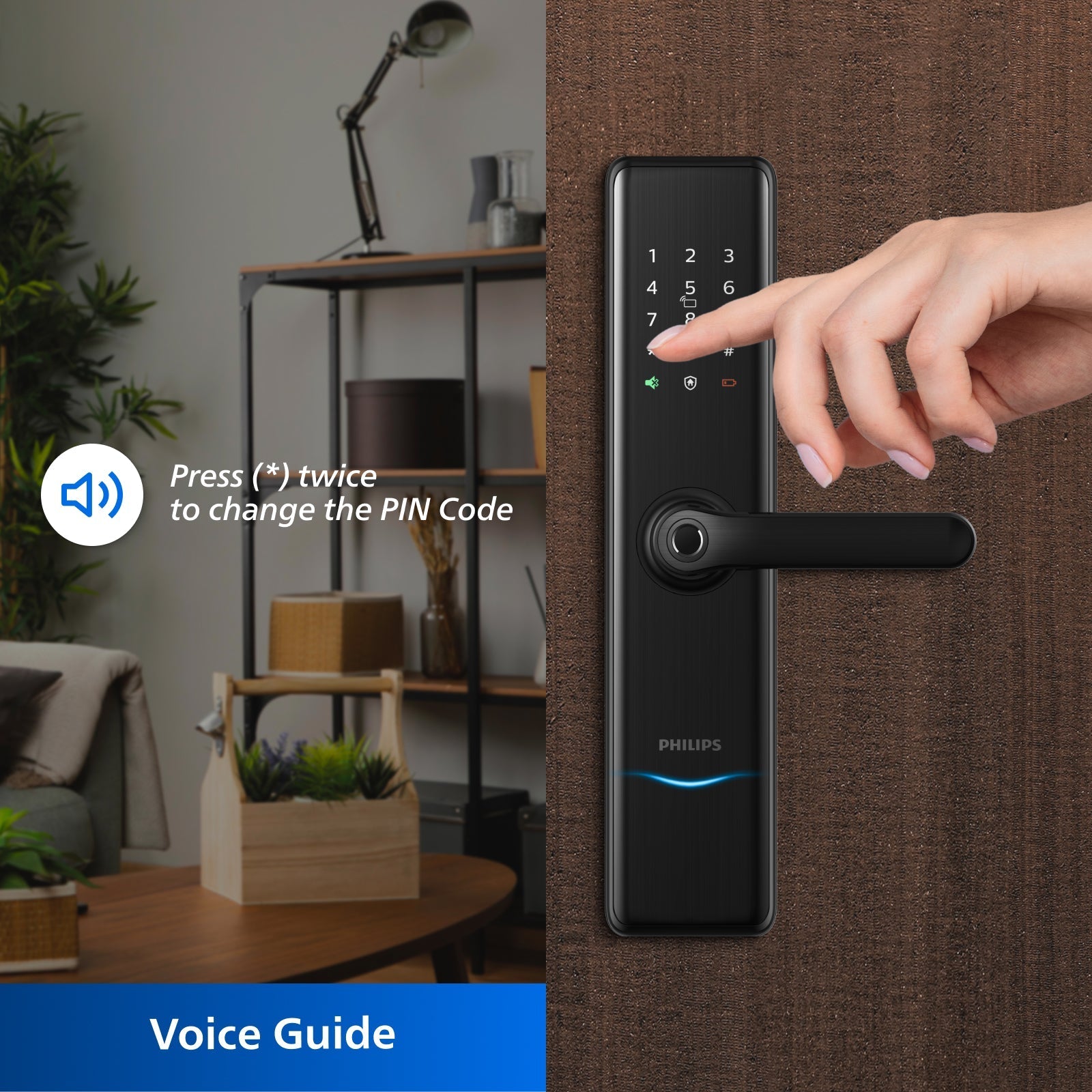 Philips 7300-5HWS – Wi-Fi Enabled Smart Lock